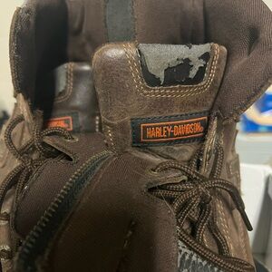 Harley-Davidson Brown Leather Boots with Rugged Sole